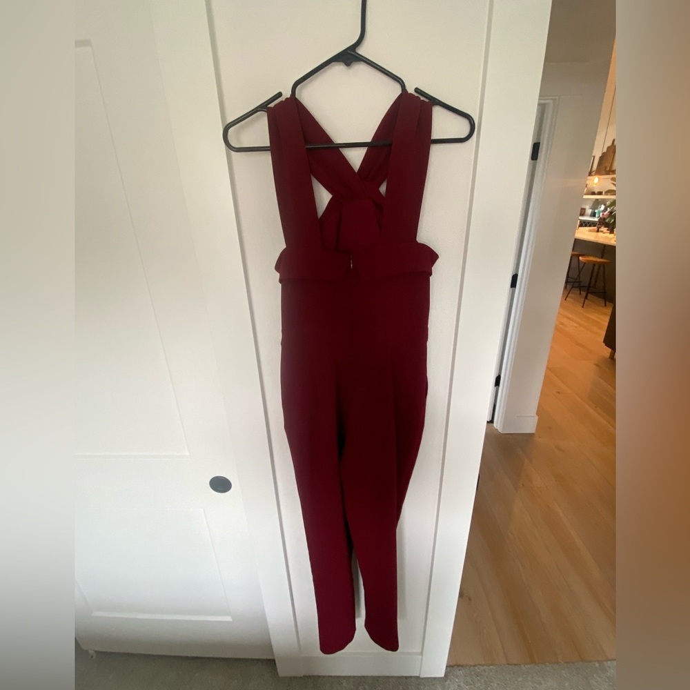 Maroon jumpsuit